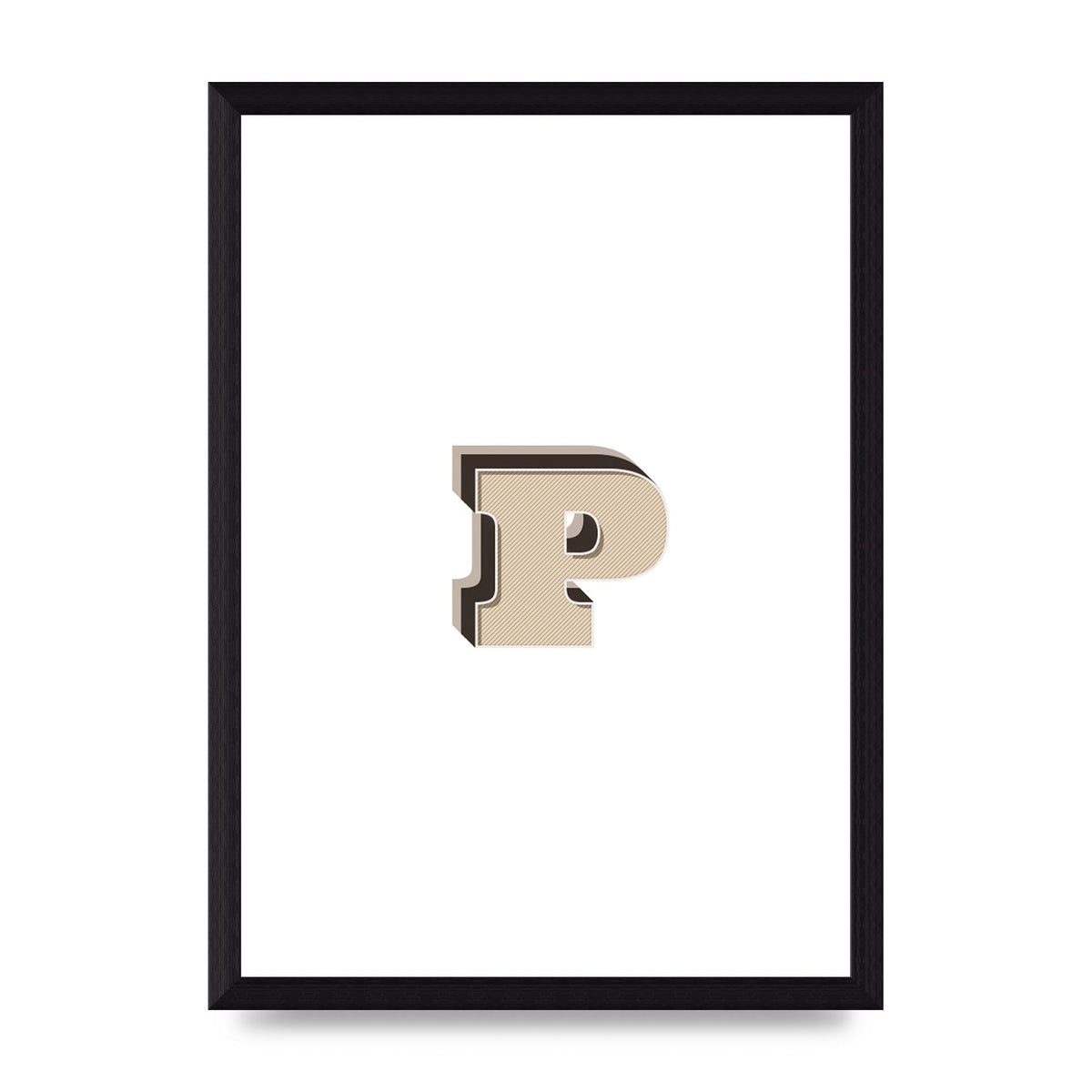 Alphabet Mix Match P" Printed Poster - A4 framed