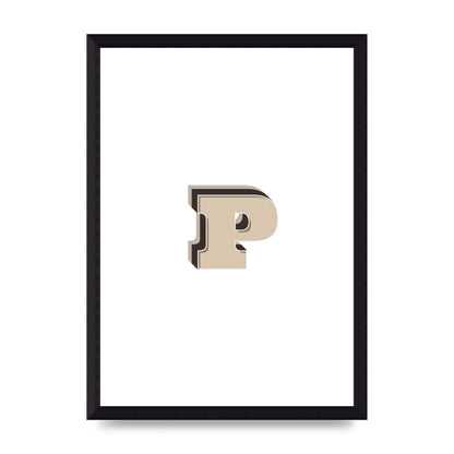 Alphabet Mix Match P" Printed Poster - A4 framed
