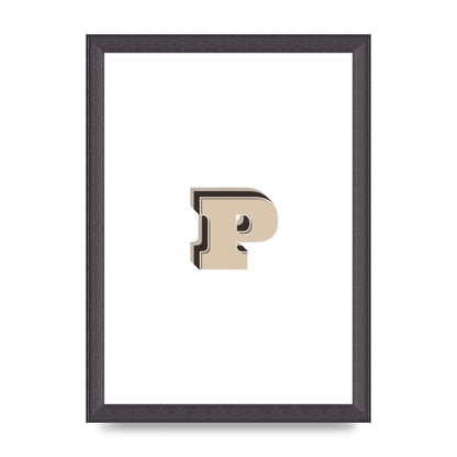 Alphabet Mix Match P" Printed Poster - A4 framed