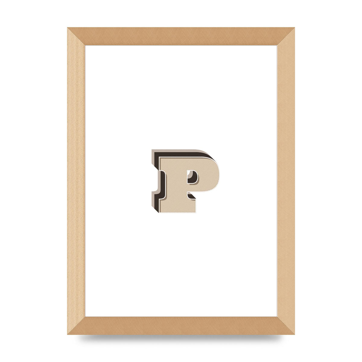 Alphabet Mix Match P" Printed Poster - A4 framed