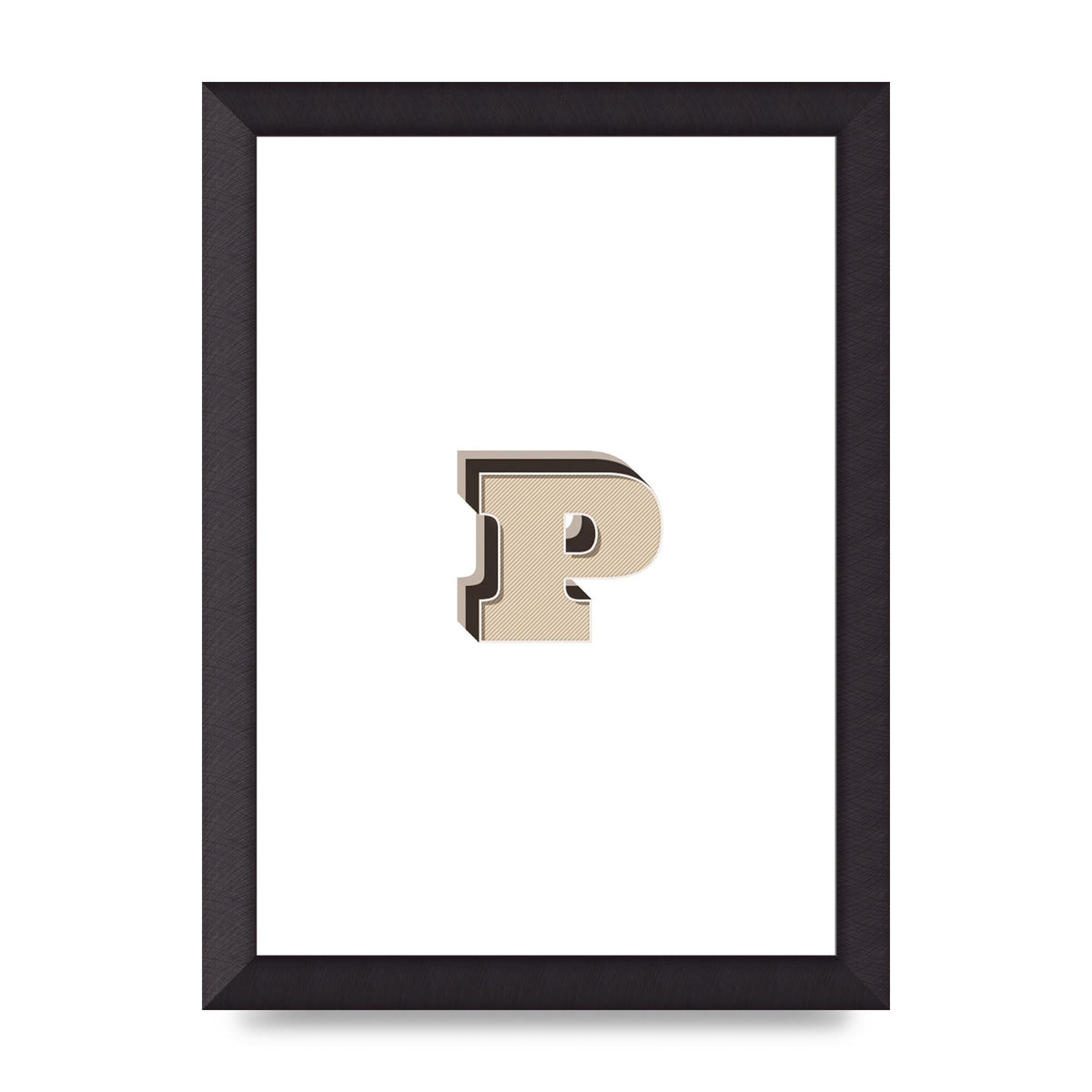 Alphabet Mix Match P" Printed Poster - A4 framed