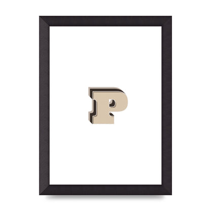 Alphabet Mix Match P" Printed Poster - A4 framed
