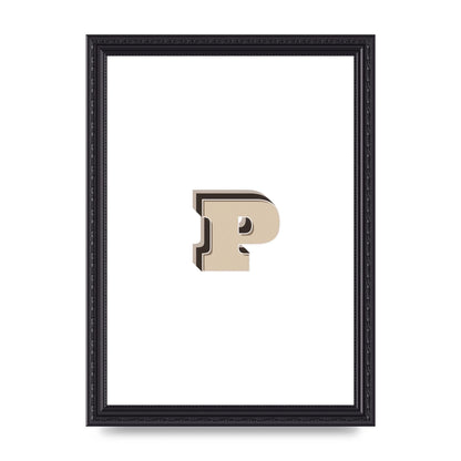 Alphabet Mix Match P" Printed Poster - A4 framed