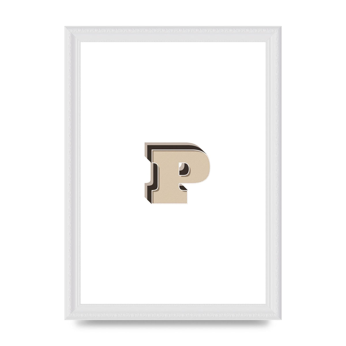 Alphabet Mix Match P" Printed Poster - A4 framed