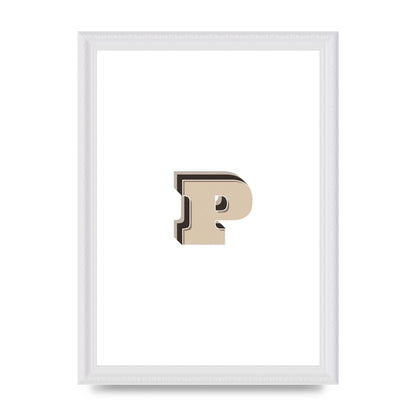 Alphabet Mix Match P" Printed Poster - A4 framed