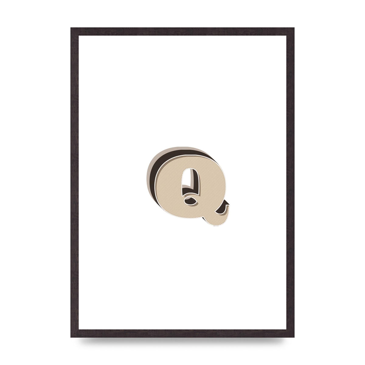 Alphabet Mix Match Q" Wall Art - A2 framed