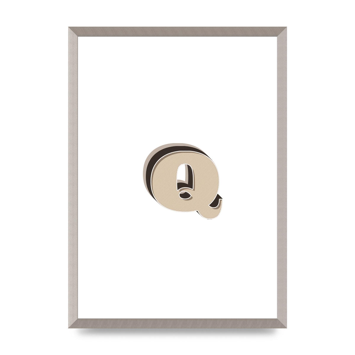 Alphabet Mix Match Q" Wall Art - A2 framed