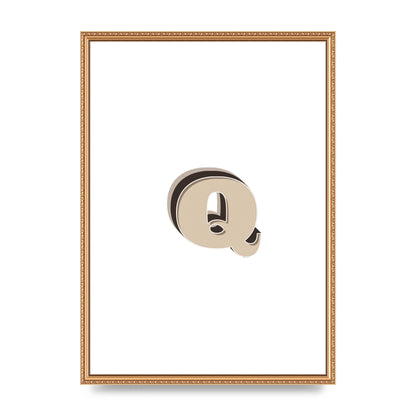 Alphabet Mix Match Q" Wall Art - A2 framed