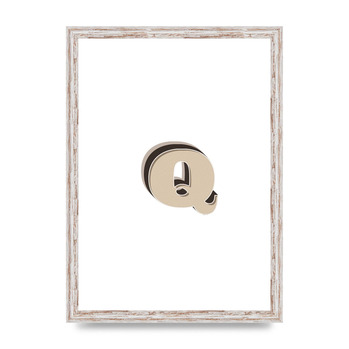 Alphabet Mix Match Q" Wall Art - A3 framed