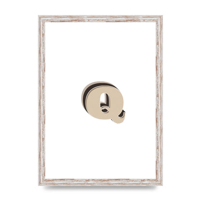 Alphabet Mix Match Q" Wall Art - A3 framed