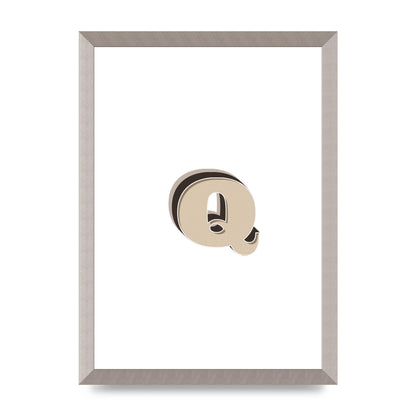 Alphabet Mix Match Q" Wall Art - A3 framed