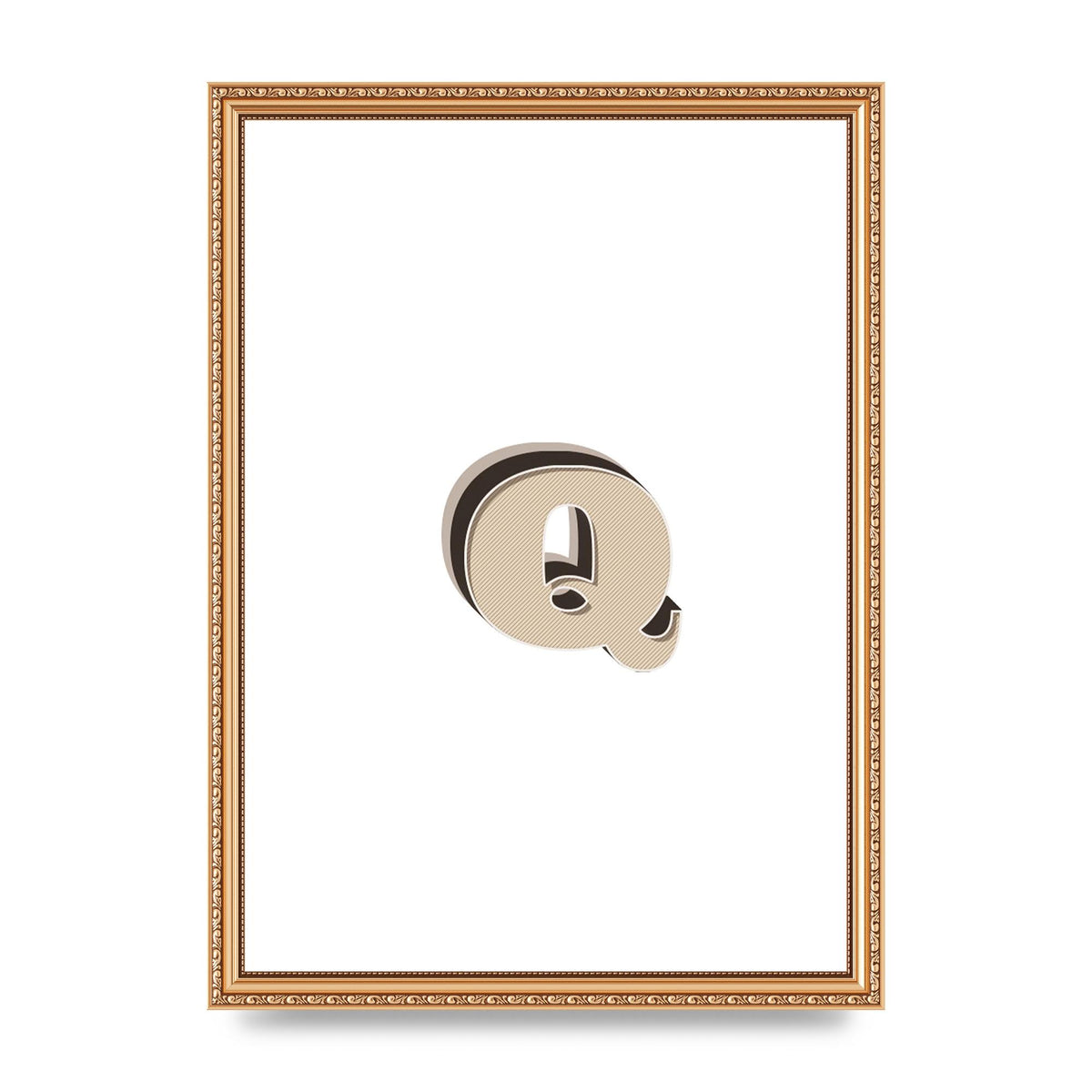 Alphabet Mix Match Q" Wall Art - A3 framed