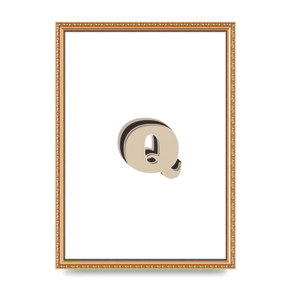 Alphabet Mix Match Q" Wall Art - A3 framed