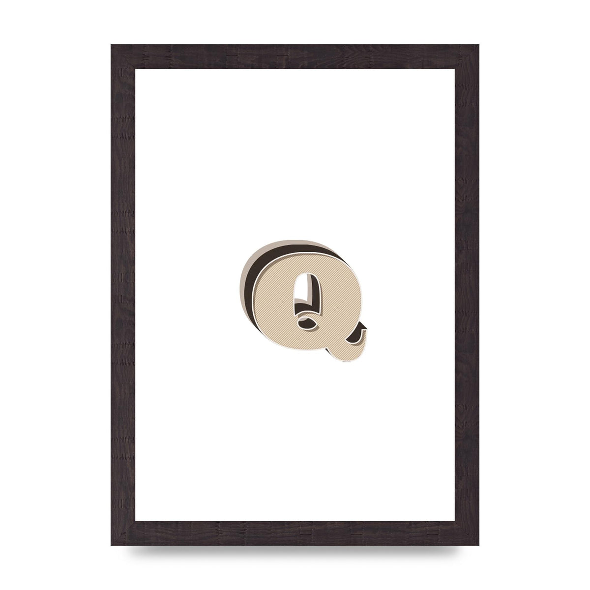 Alphabet Mix Match Q" Wall Art - A4 framed