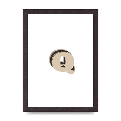Alphabet Mix Match Q" Wall Art - A4 framed