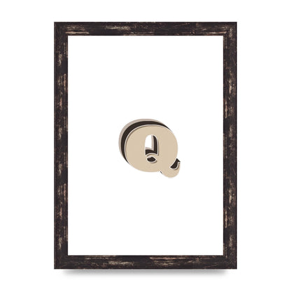 Alphabet Mix Match Q" Wall Art - A4 framed