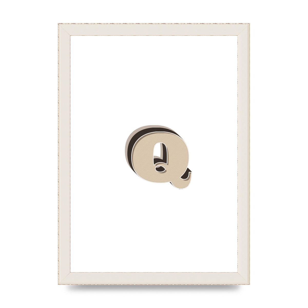 Alphabet Mix Match Q" Wall Art - A4 framed