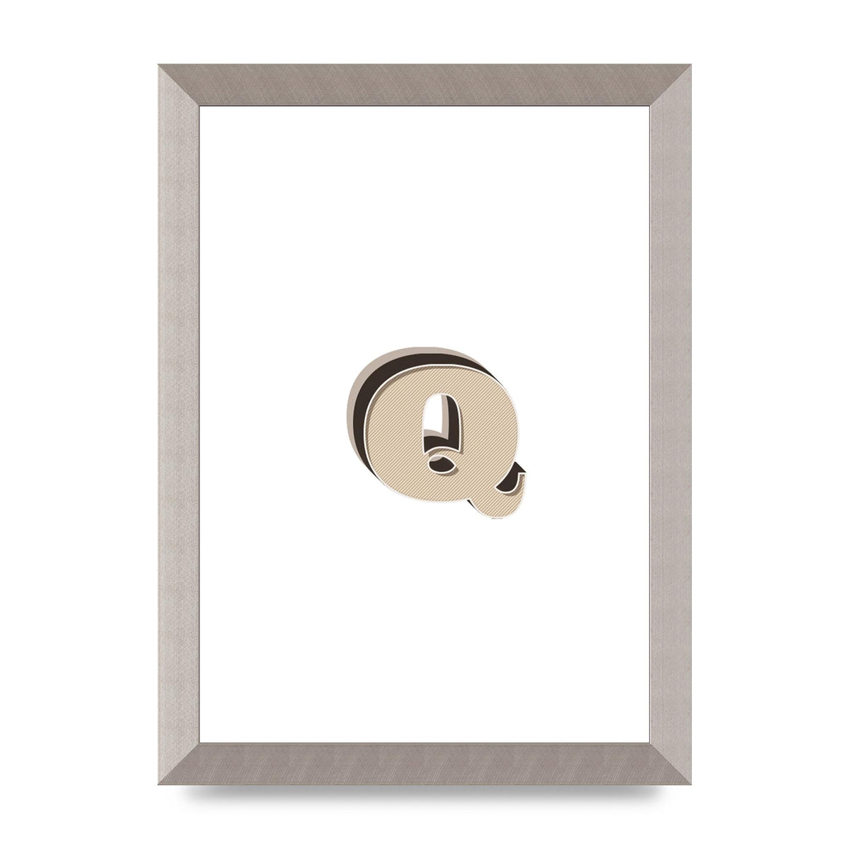 Alphabet Mix Match Q" Wall Art - A4 framed