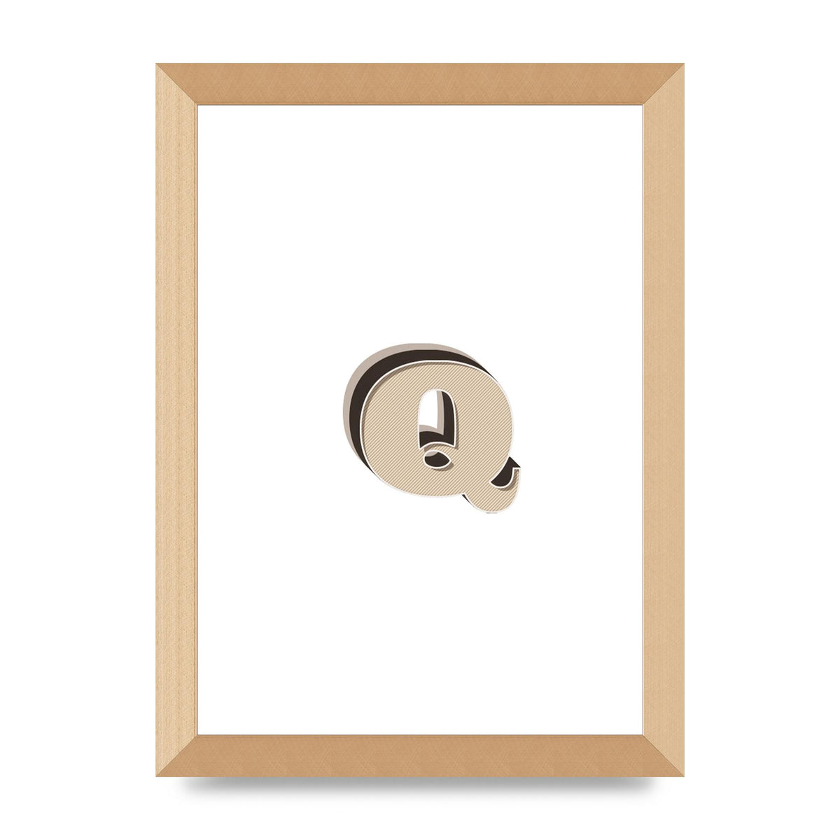 Alphabet Mix Match Q" Wall Art - A4 framed