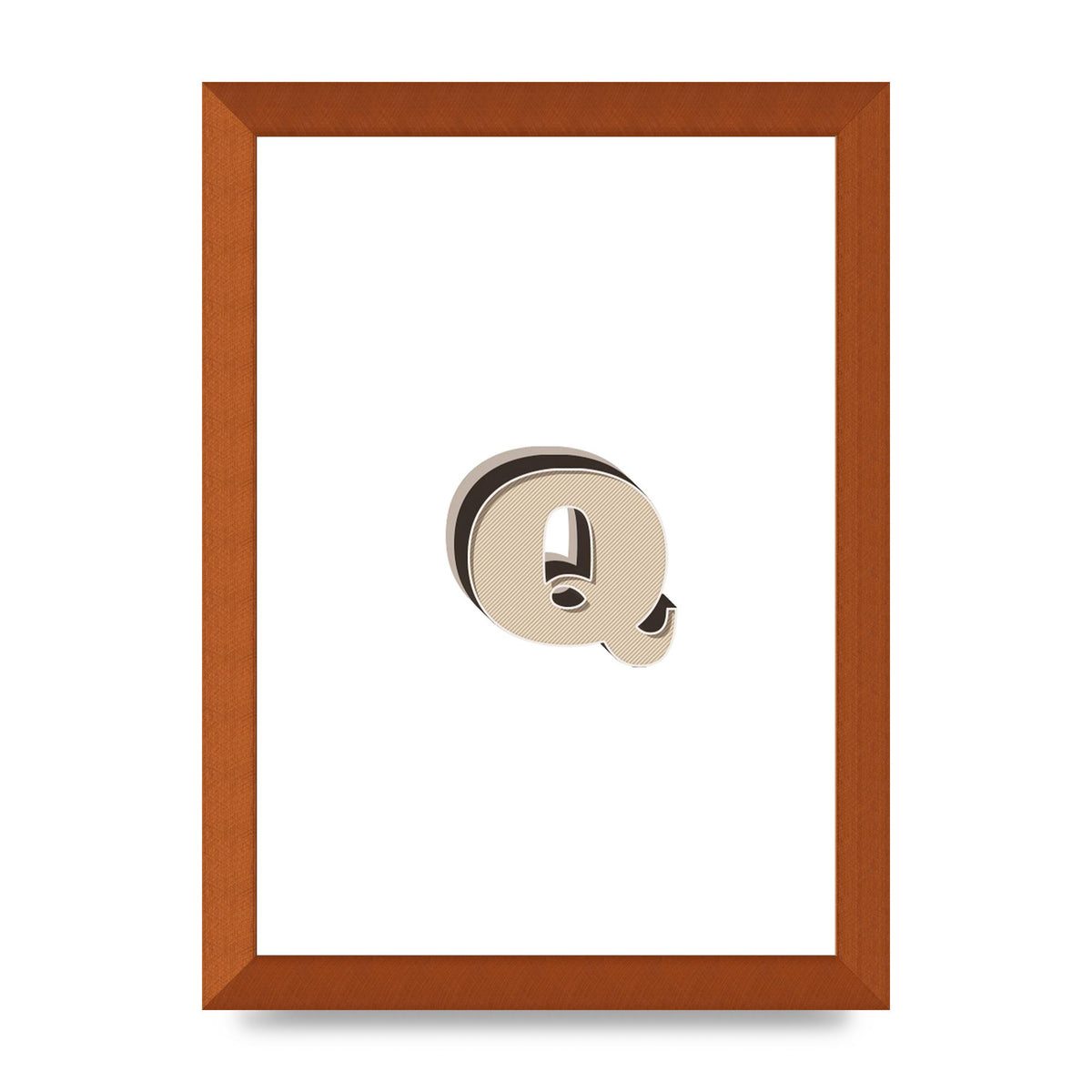 Alphabet Mix Match Q" Wall Art - A4 framed