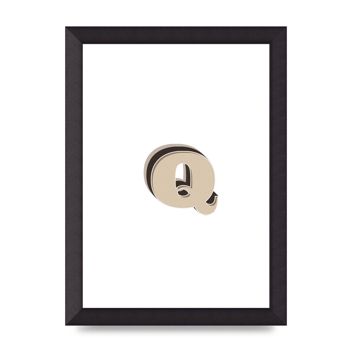 Alphabet Mix Match Q" Wall Art - A4 framed