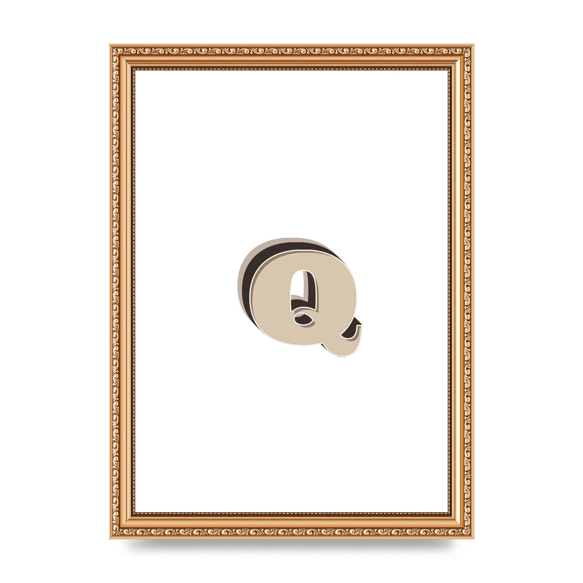 Alphabet Mix Match Q" Wall Art - A4 framed