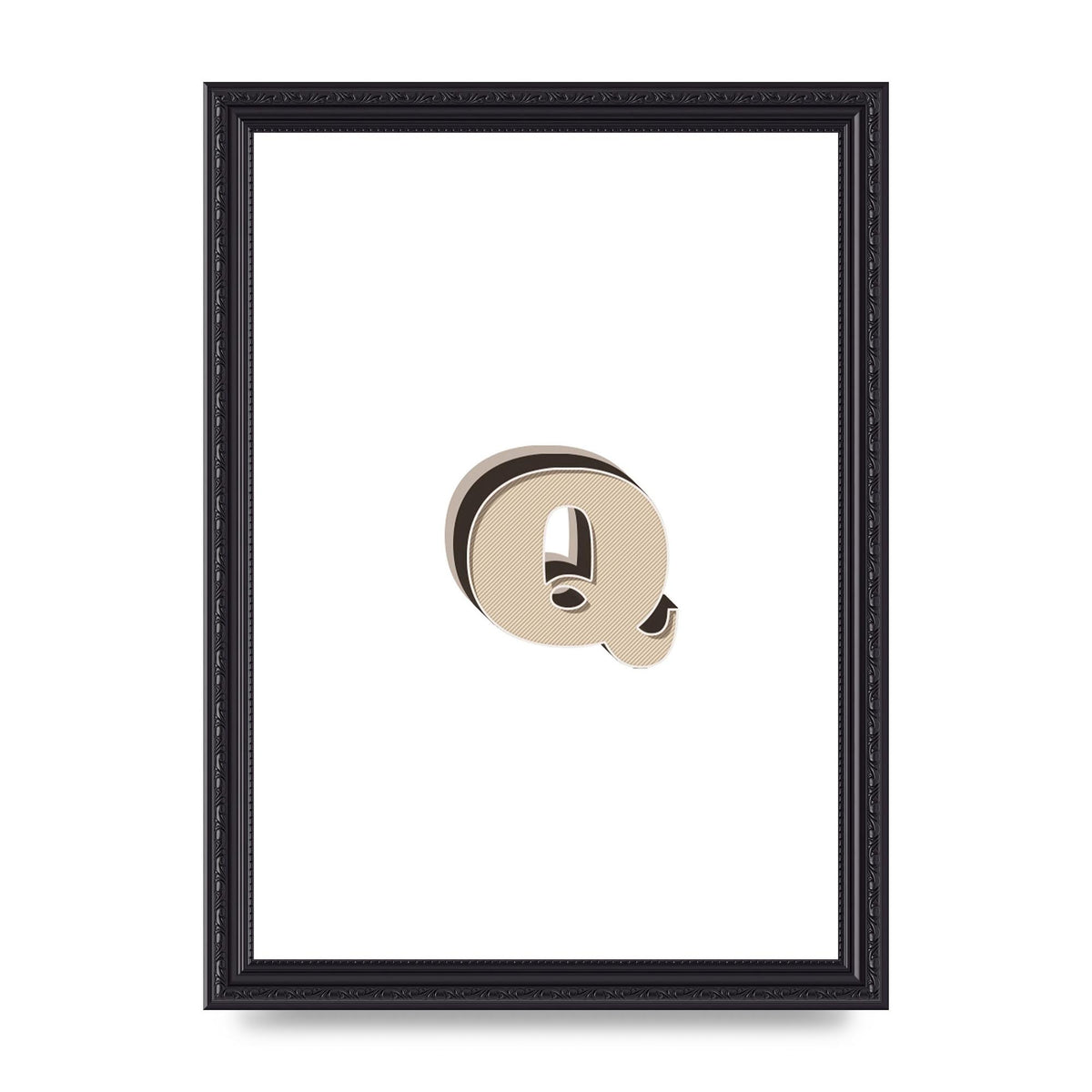 Alphabet Mix Match Q" Wall Art - A4 framed