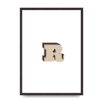 Alphabet Mix Match R" Art For The Home - A2 framed