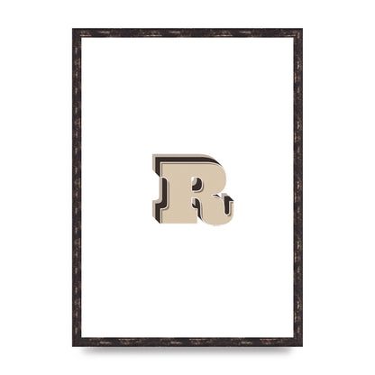 Alphabet Mix Match R" Art For The Home - A2 framed