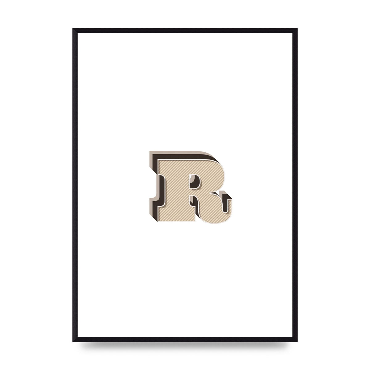 Alphabet Mix Match R" Art For The Home - A2 framed