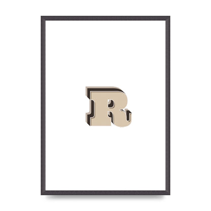 Alphabet Mix Match R" Art For The Home - A2 framed