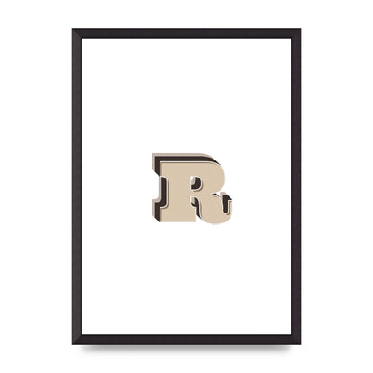 Alphabet Mix Match R" Art For The Home - A2 framed