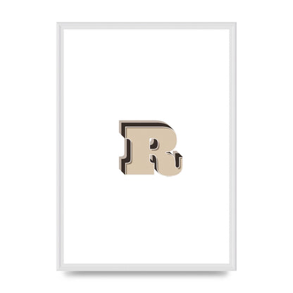 Alphabet Mix Match R" Art For The Home - A2 framed