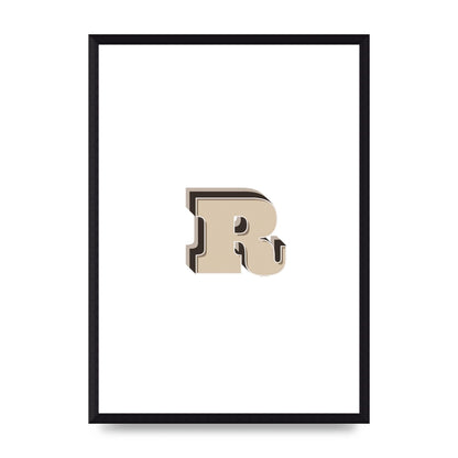 Alphabet Mix Match R" Art For The Home - A3 framed