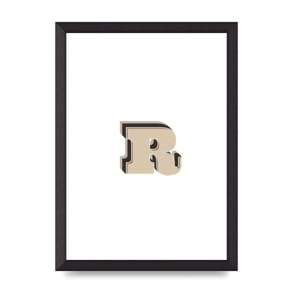 Alphabet Mix Match R" Art For The Home - A3 framed