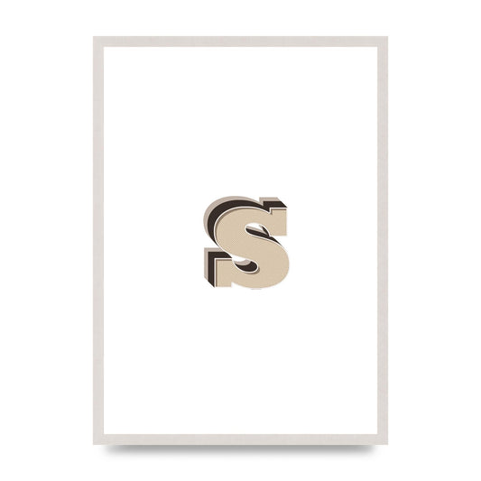 Alphabet Mix Match S" Printed Poster - A2 framed