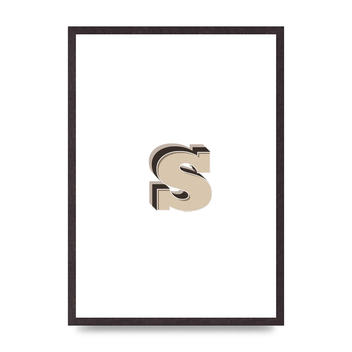 Alphabet Mix Match S" Printed Poster - A2 framed