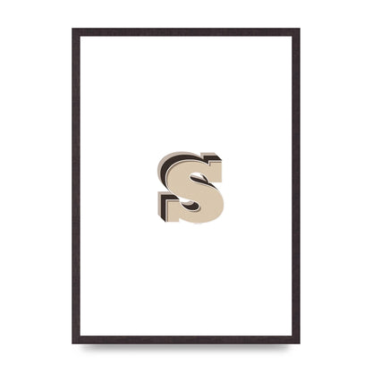 Alphabet Mix Match S" Printed Poster - A2 framed