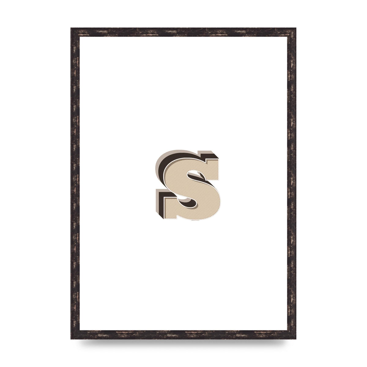 Alphabet Mix Match S" Printed Poster - A2 framed