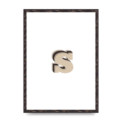 Alphabet Mix Match S" Printed Poster - A2 framed