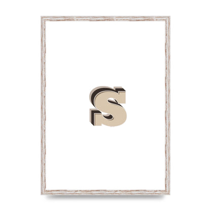 Alphabet Mix Match S" Printed Poster - A2 framed