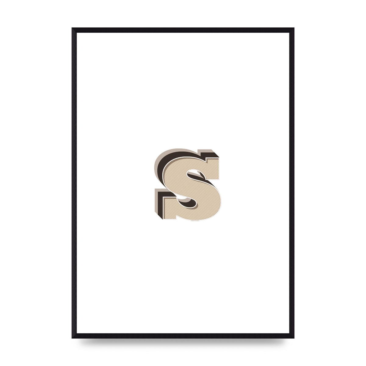 Alphabet Mix Match S" Printed Poster - A2 framed