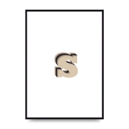 Alphabet Mix Match S" Printed Poster - A2 framed