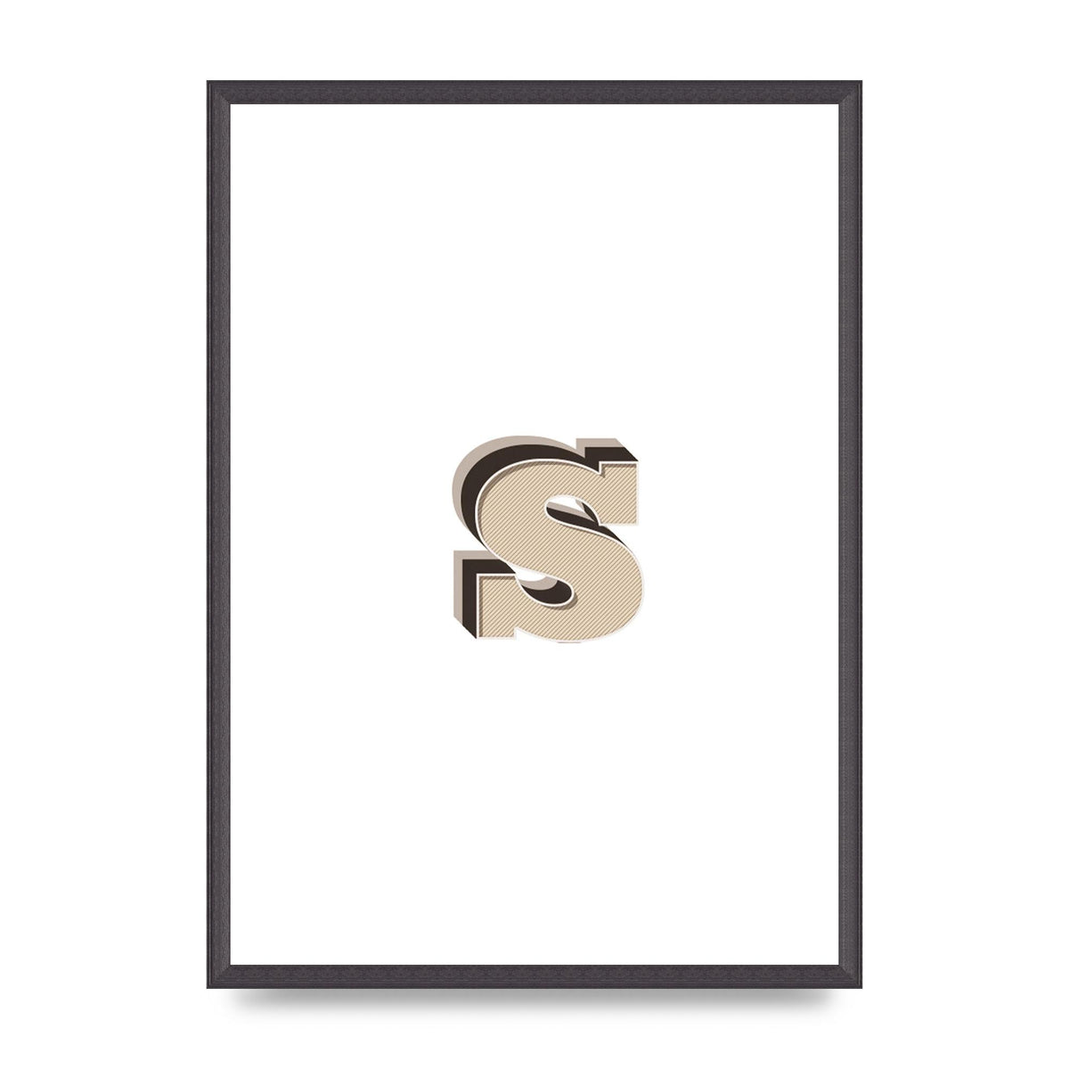 Alphabet Mix Match S" Printed Poster - A2 framed