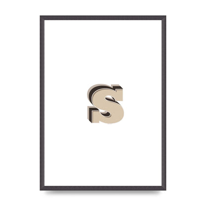 Alphabet Mix Match S" Printed Poster - A2 framed