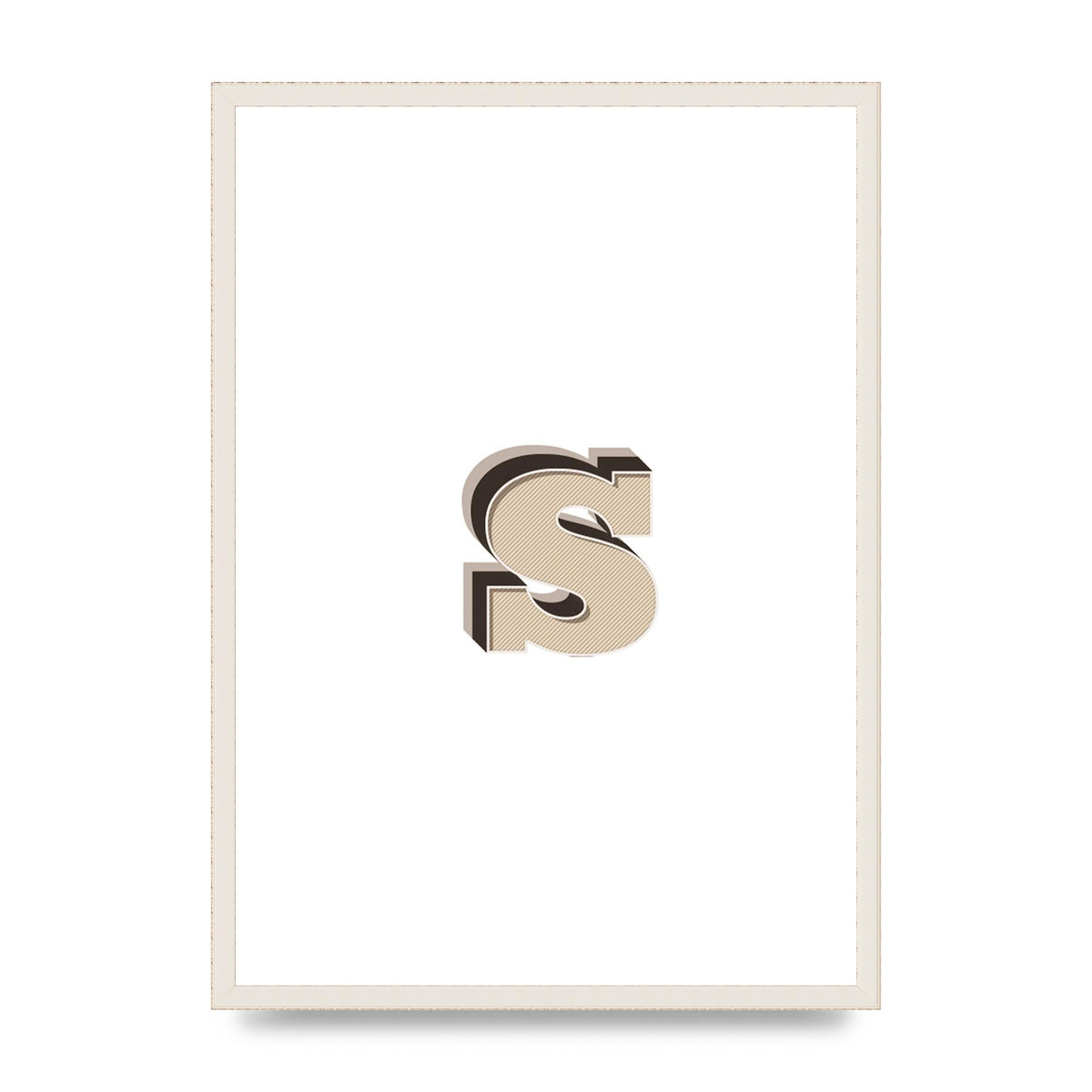 Alphabet Mix Match S" Printed Poster - A2 framed