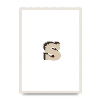 Alphabet Mix Match S" Printed Poster - A2 framed
