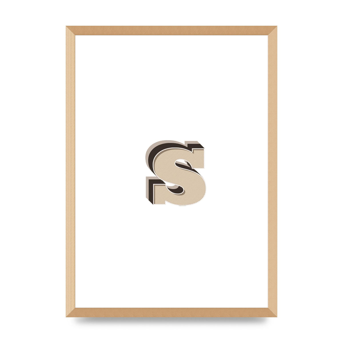 Alphabet Mix Match S" Printed Poster - A2 framed