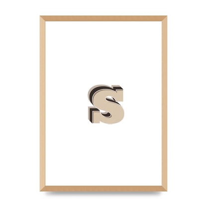 Alphabet Mix Match S" Printed Poster - A2 framed