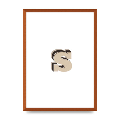 Alphabet Mix Match S" Printed Poster - A2 framed